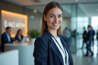 Tour de cou utilisé lors d'un événement professionnel pour identification et visibilité
