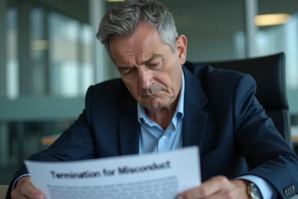 Homme d'affaires en costume sombre pense au bureau