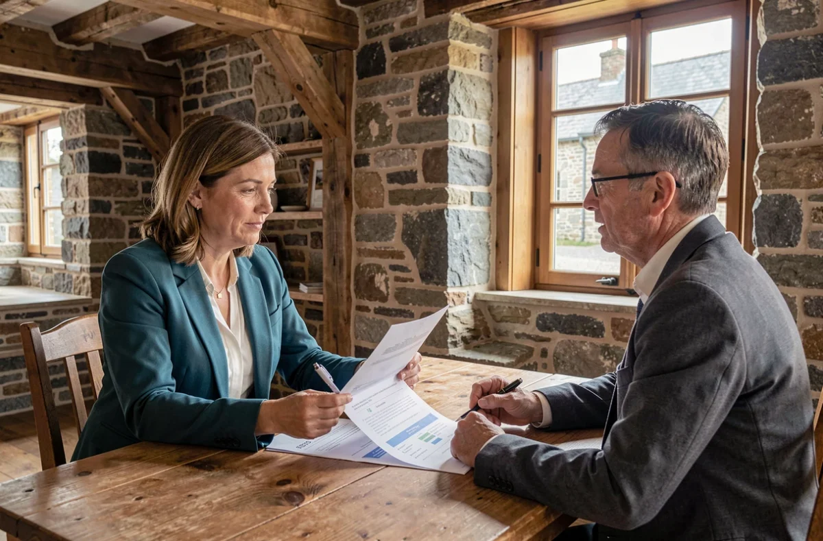 Consultante Web du Léon en réunion avec un client local pour un audit SEO dans le nord Finistère